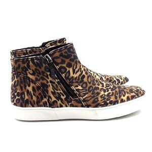 Naturalizer Ankle Bootie Brown Cheetah Miranda Sport Sneaker Animal Print